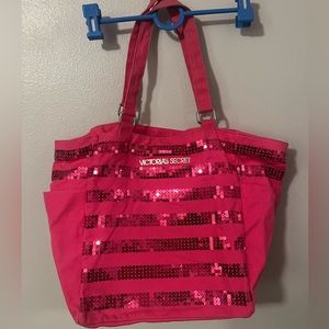 victorias secret sequin tote bag
